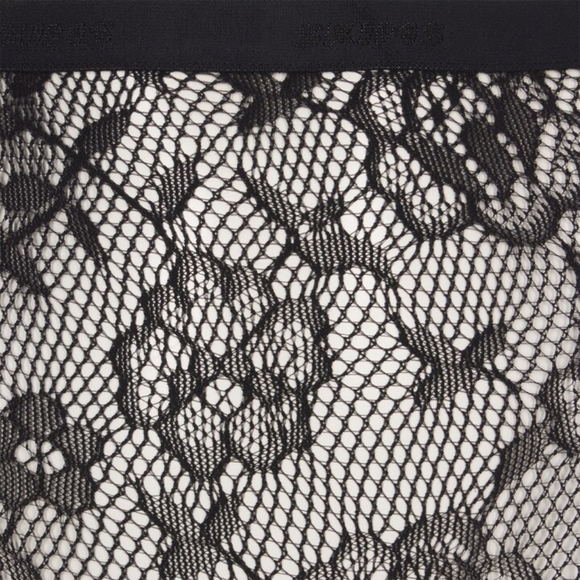 NWT SKIMS KNIT LACE SCOOP BRALETTE & BOY SHORT SET IN ONYX - Picture 4 of 8